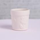 Роспись по гипсу горшочек «Ромашки» краска 6 цв по 2,5 мл, кисть - фото 24496236