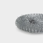 Губки для посуды Доляна, 3 шт., металлическая, 9×9×2 см - Фото 5
