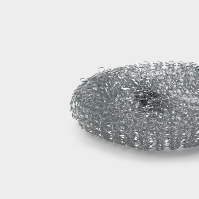 Губки для посуды Доляна, 3 шт., металлическая, 9×9×2 см