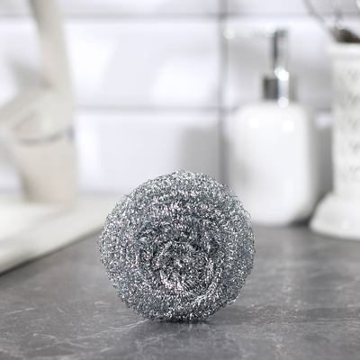 Губка для мытья посуды металлическая Доляна, спираль, 18 гр