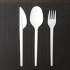 Набор пластиковых одноразовых столовых приборов 5 в 1: вилка, ложка, нож, салфетка, зубочистка, цвет белый - Фото 2