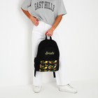 Рюкзак школьный молодёжный «Авокадо», 33х13х37 см, отдел на молнии, н/карман, чёрный - Фото 10