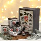 Набор в деревянном ящике для усов и бороды «На удачу»: шампунь (200 мл), масло (10 мл), бальзам (20 мл) - Фото 1