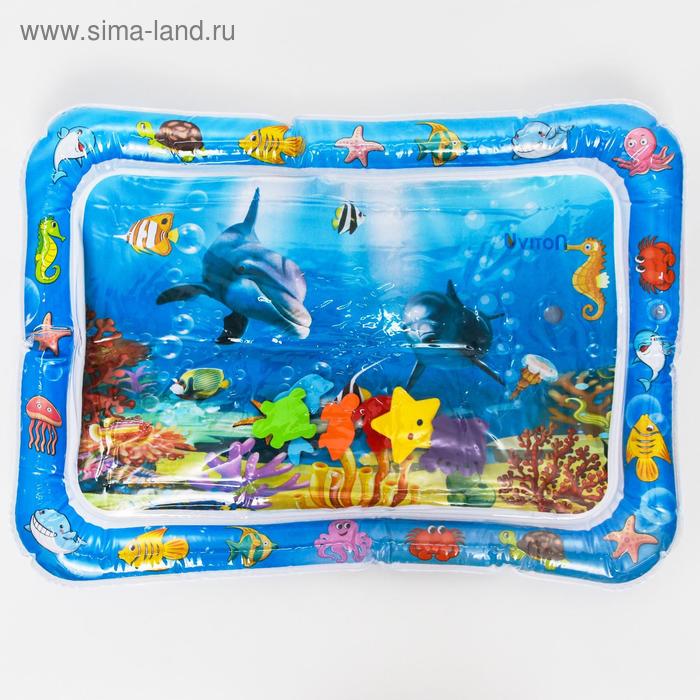 Коврик надувной с игрушками для малышей Ocean, 65х48х8 см - Фото 1