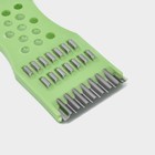 Овощечистка с тёркой и шинковкой Доляна, 17 см, зелёная - Фото 4