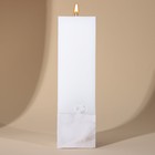 Свеча интерьерная белая с бетоном, 5 х 5 х17 см - Фото 1