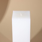 Свеча интерьерная белая с бетоном, 5 х 5 х17 см - фото 6351269