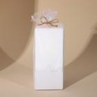 Свеча интерьерная белая с бетоном, 6×6×14 см 5460476