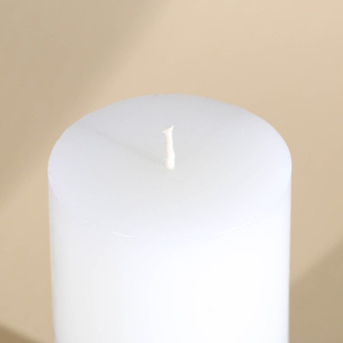 Свеча интерьерная белая с бетоном (поталь), 12,5 х 7 см - фото 1907158764