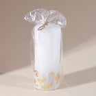 Свеча интерьерная, белая с бетоном и поталью, столбик, 15×6 см - Фото 2