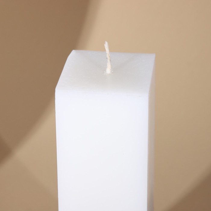 Свеча интерьерная белая с бетоном (поталь), 5 х 5 х17,2 см - фото 1907158770