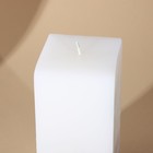 Свеча интерьерная белая с бетоном, низ золото, 6 х 6 х 14 см - Фото 3