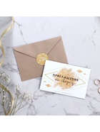 Приглашение на свадьбу в крафтовом конверте «Золотые блестки», 10 х 15 см. - Фото 2