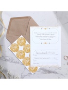 Приглашение на свадьбу в крафтовом конверте «Золотые блестки», 10 х 15 см. - Фото 3