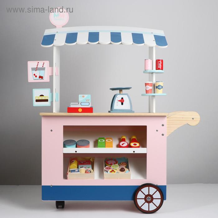 Игровой деревянный набор «Продуктовая лавка. Мечта», на колёсах, 74×30×102 см - Фото 1