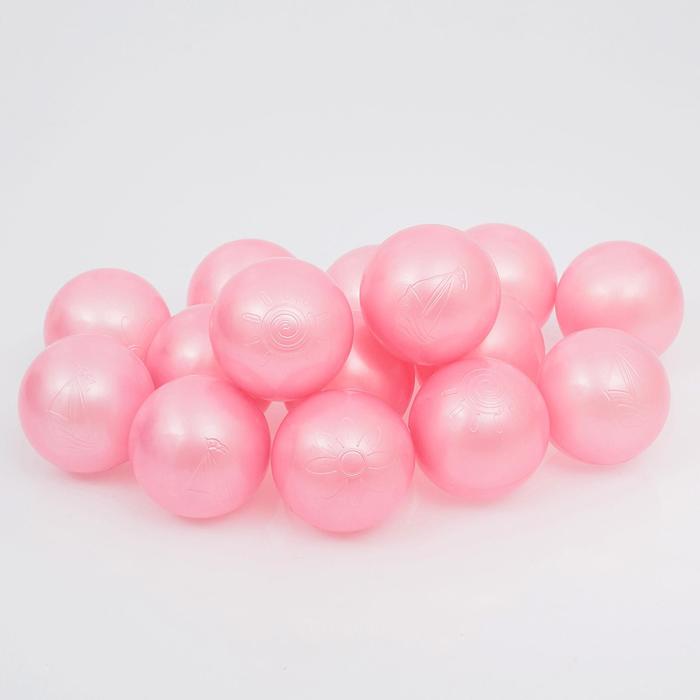 Шарики для сухого бассейна «Перламутровые», диаметр шара 7,5 см, набор 150 штук, цвет розовый - Фото 1