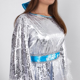 Карнавальный костюм «Зимушка», платье, кокошник, р. 46-48