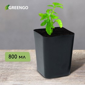 Горшок для рассады, 800 мл, d = 9 см, h = 12,5 см, МИКС, Greengo