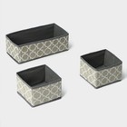 Набор коробов для хранения «Гранж», 3 шт., 28.5×14.5×10 см, 14.5×14.5×10 см, серый - Фото 4