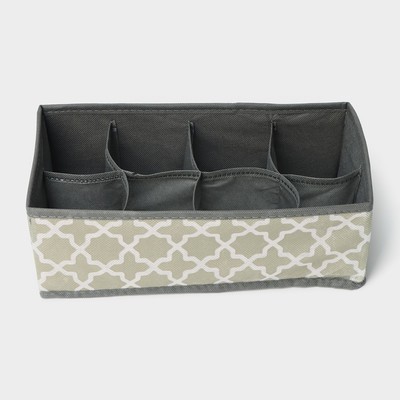 Органайзер для хранения белья «Гранж», 8 ячеек, 28×15×13 см, серый