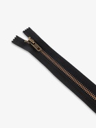 Молния металлическая, №5, неразъёмная, замок автомат, 18 см, чёрная - Фото 2