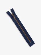 Молния металлическая, №5, неразъёмная, замок автомат, 18 см, тёмно-синяя - Фото 1