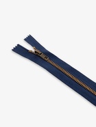 Молния металлическая, №5, неразъёмная, замок автомат, 18 см, тёмно-синяя - Фото 2