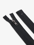 Молния металлическая, №5, неразъёмная, замок автомат, 18 см, цвет чёрный - Фото 2