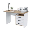 Стол компьютерный «Лайт», с тумбой, 1200×750×600 мм, цвет дуб золотой/белый - Фото 1