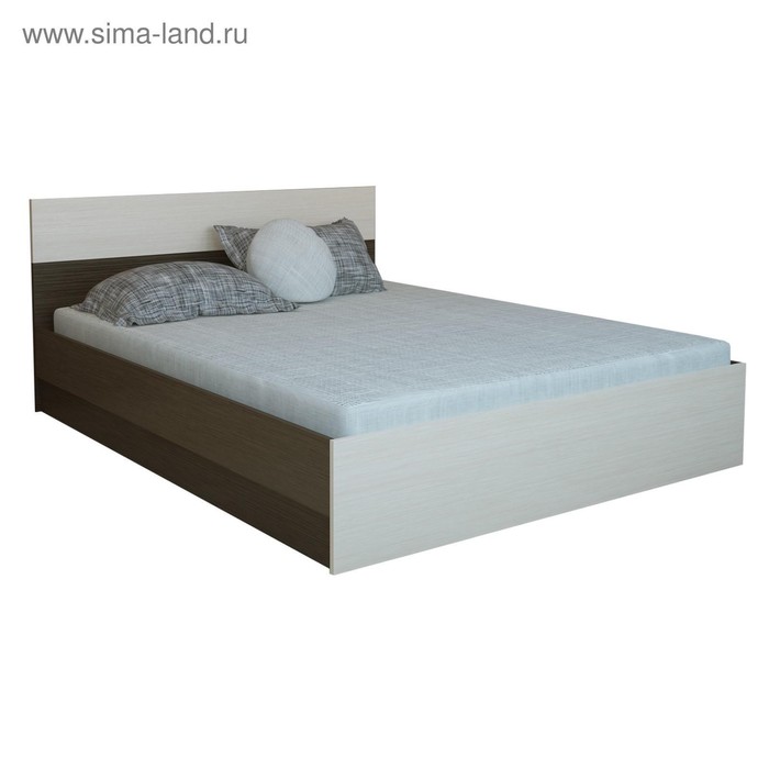 Кровать двуспальная "Юнона", 1600х2000, Венге/Дуб - Фото 1