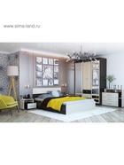 Кровать двуспальная «Юнона», 1600×2000 мм, цвет венге/дуб - фото 57940252