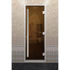 Дверь стеклянная «Хамам Престиж», размер коробки 190 × 70 см, правая, цвет бронза - фото 295028644