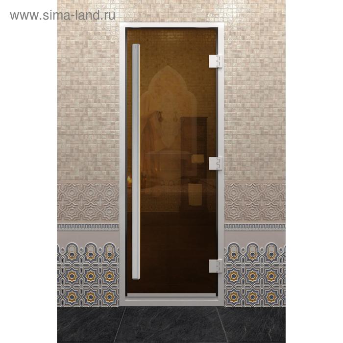 Дверь стеклянная «Хамам Престиж», размер коробки 190 × 70 см, правая, цвет бронза - Фото 1