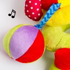 Растяжка - спираль на коляску/кроватку Крошка Я «Слоник яркий», с прорезывателем, от 3 мес. - Фото 4