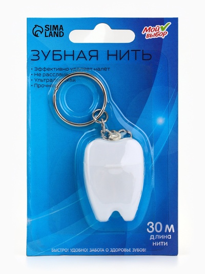 Зубная нить, невощеная, 30 м, 1 шт.