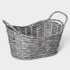 Кашпо плетёное Доляна «Луция», 25,5×15,5×15,5 см, корзинка, цвет серый - Фото 3