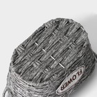 Кашпо плетёное Доляна «Луция», 25,5×15,5×15,5 см, корзинка, цвет серый - Фото 5
