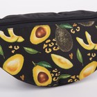 Сумка поясная «Авокадо», 32х8х15 см, отдел на молнии, наружный карман, цвет чёрный - Фото 4