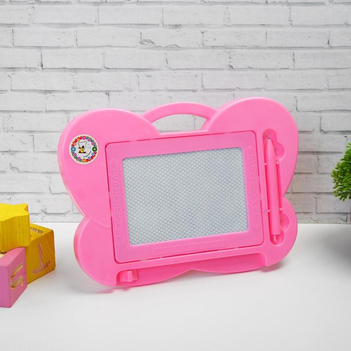 Доска для рисования магнитная «Бабочка» чёрная крошка, цвета МИКС - Фото 1