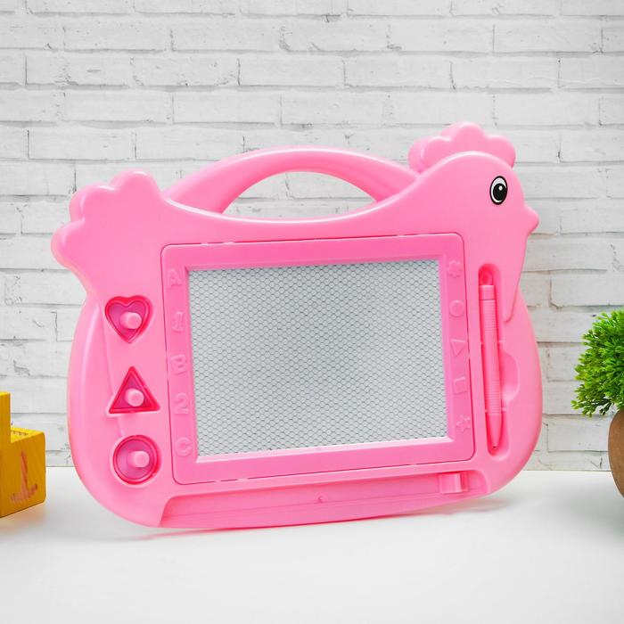 Доска магнитная «Курочка», 3 печати, чёрная крошка, цвета МИКС - Фото 1