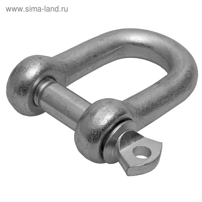 Скоба такелажная «ЗУБР», 12 мм, тип прямой, цинк, 8 шт. - Фото 1