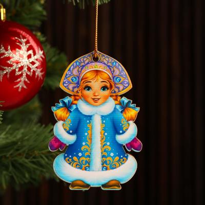 Ёлочная игрушка «Снегурочка», подвеска, 9.5×7 см