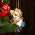 Ёлочная игрушка «Снеговик весёлый», 9.5×7 см - Фото 2