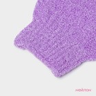 Мочалка-перчатка массажная Доляна, 14×18 см, однотонная, МИКС - Фото 2