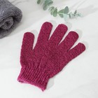 Мочалка-перчатка массажная Доляна, 14×18 см, однотонная, цвет МИКС - фото 8226193