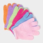 Мочалка-перчатка массажная Доляна, 14×18 см, однотонная, МИКС - Фото 5