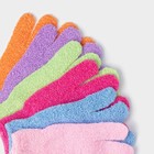 Мочалка-перчатка массажная Доляна, 14×18 см, однотонная, МИКС - Фото 6