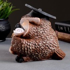 Фигурка полистоун «Сова ученая», коричневая, 18×17×19 см - Фото 5