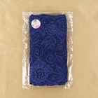 Кружевная эластичная ткань «Розы», 180 мм × 2,7 ± 0,5 м, цвет тёмно-синий - Фото 4