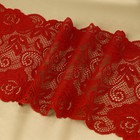 Кружевная эластичная ткань «Розы», 165 ± 5 мм × 2,7 ± 0,5 м, цвет бордовый - Фото 2